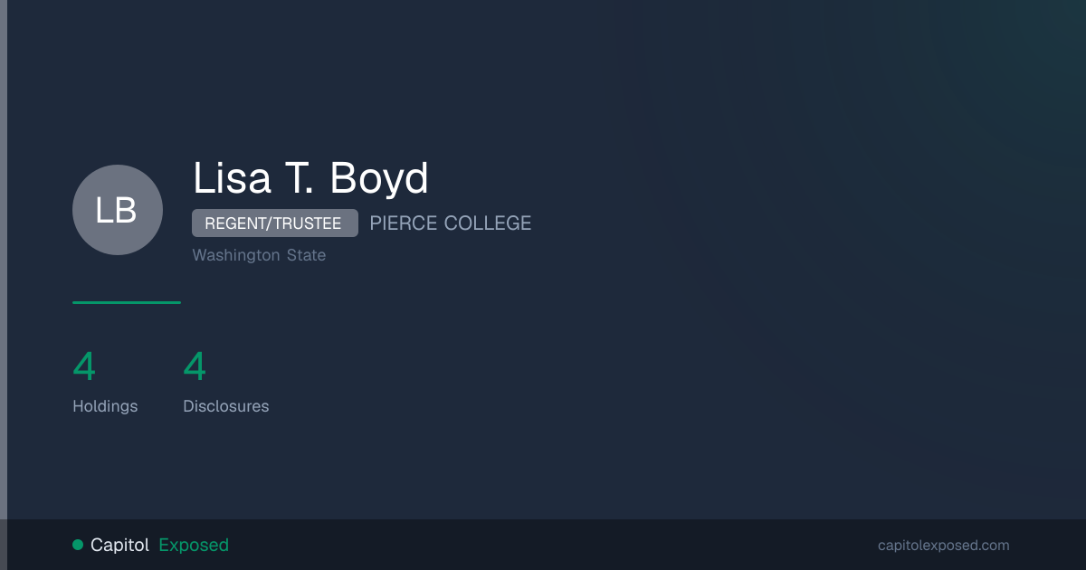 Lisa T. Boyd, REGENT/TRUSTEE | CapitolExposed