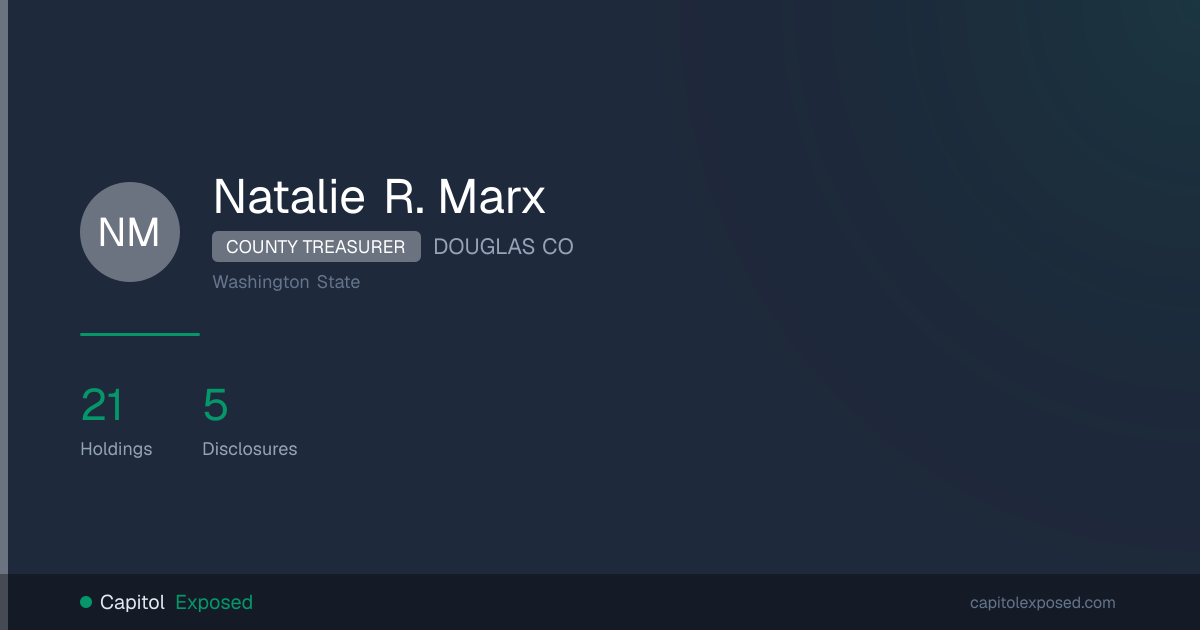 Natalie R. Marx, COUNTY TREASURER | CapitolExposed